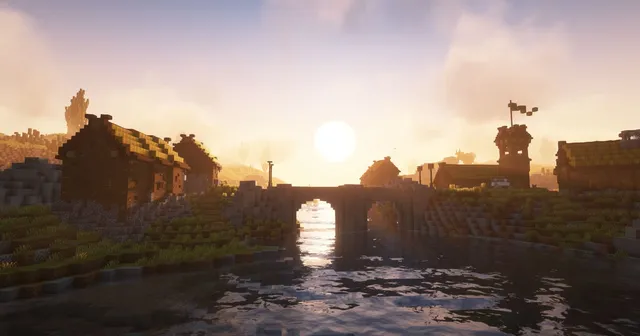 Éoford — Sunset at the old bridge