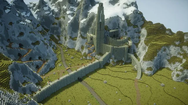 Helm's Deep — First snow on the Deeping Wall