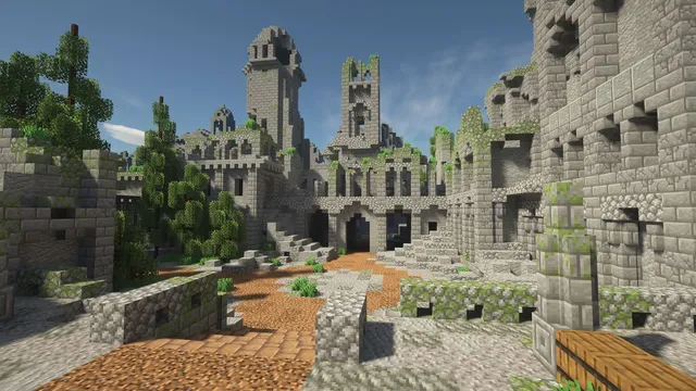 Osgiliath — Broken towers above the causeway