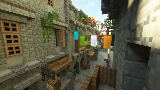 A surviving alley on the west bank