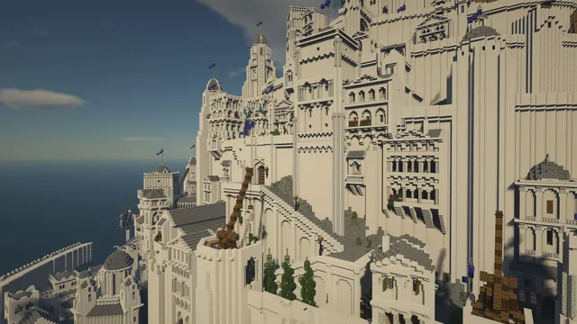 Walls of white stone
