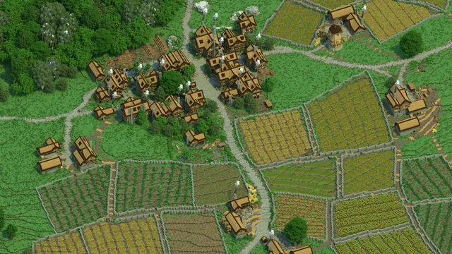 The village and its farmlands