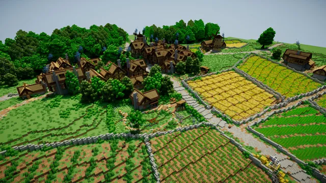 Setton's patchwork of fields — quiet, tended country in a wilderness of memory.