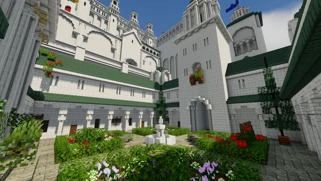 A garden court on the upper circles